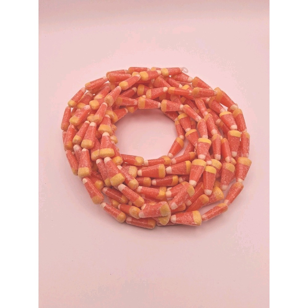 Glittered Candy Corn Garland Appoximately 19 to 20 ft Halloween Decor **READ